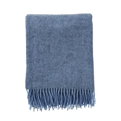 Uldplaid - 130x200 cm - Gotlanduld/lammeuld - Gotland Infinity blue