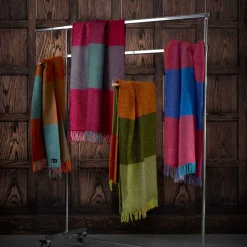Uldplaid - 130x200 cm - Gotlanduld/lammeuld - Gotland Check Pink