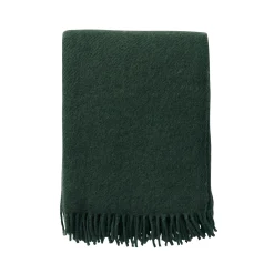 Uldplaid - 130x200 cm - Gotlanduld/lammeuld - Gotland Bottle Green
