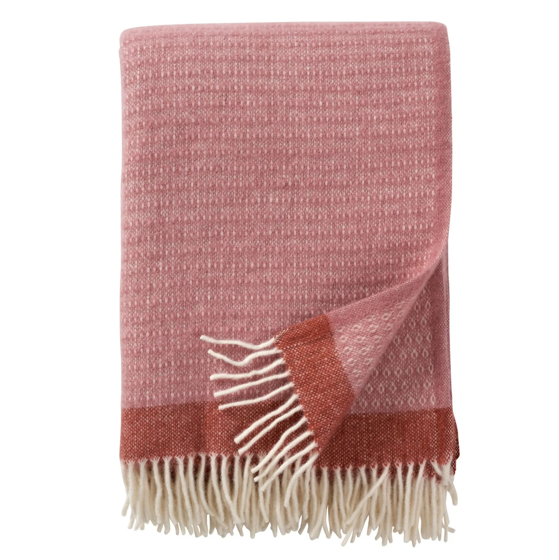Uldplaid - 130x200 cm - 100% Økologisk lammeuld - Harald Dusty Rose