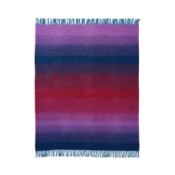 Uldplaid - 130x200 cm - 100% Lammeuld - Aurora Purple Blue