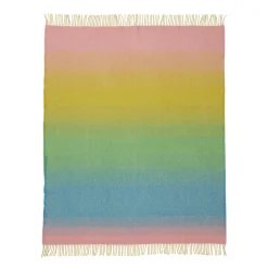 Uldplaid - 130x200 cm - 100% Lammeuld - Aurora Pastel Dream