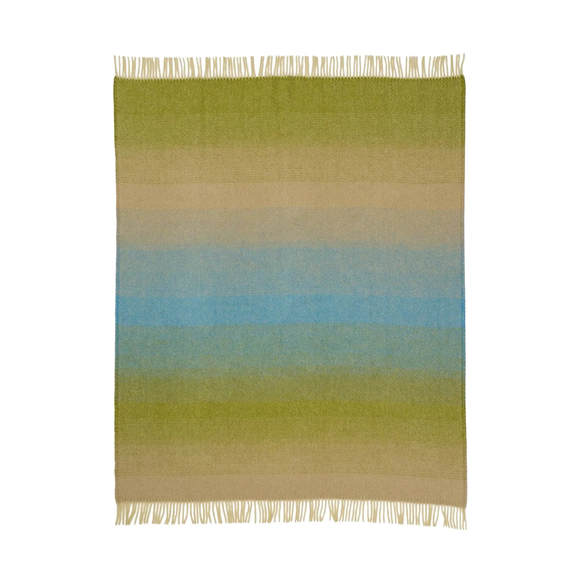 Uldplaid - 130x200 cm - 100% Lammeuld - Aurora Greenish Blue