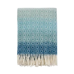 Uldplaid - 130x200 cm - 100% Lammeuld - Havanna Aqua Multi
