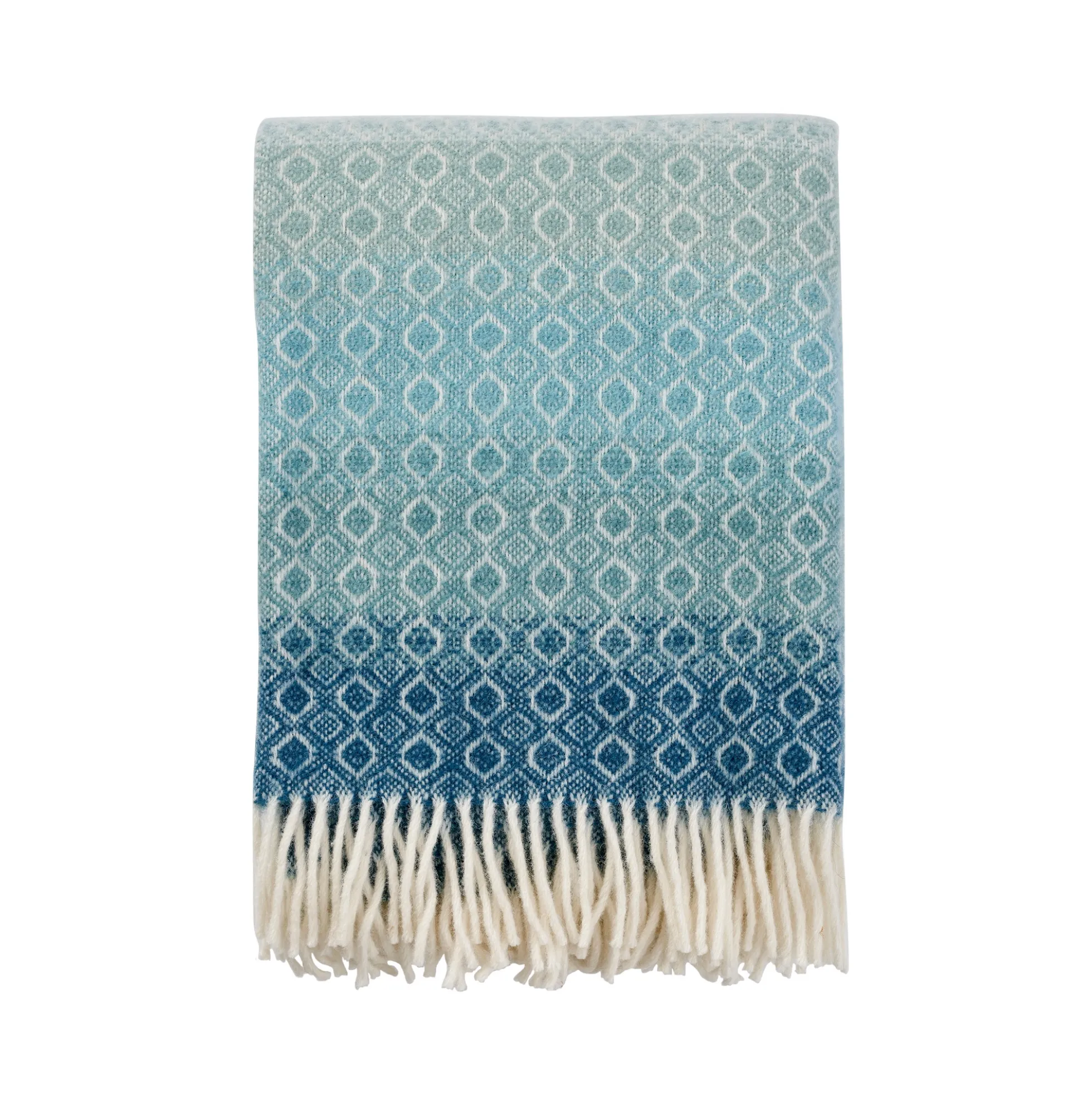 Uldplaid - 130x200 cm - 100% Lammeuld - Havanna Aqua Multi