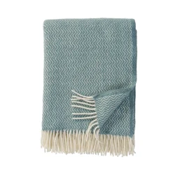 Uldplaid - 130x200 cm - 100% Lammeuld - Sorbet Silky Blue