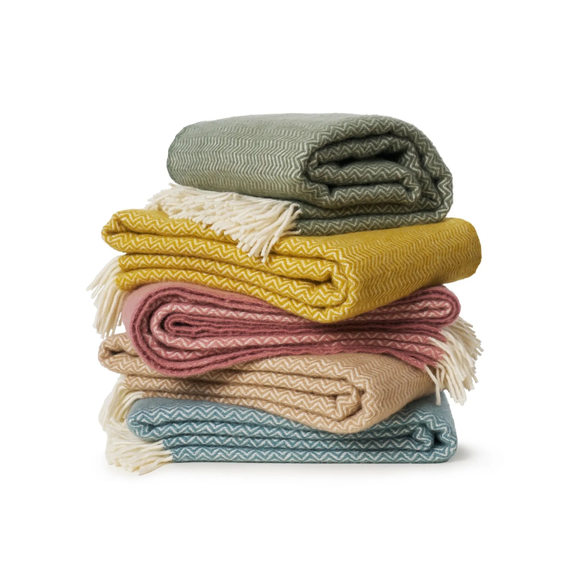 Uldplaid - 130x200 cm - 100% Lammeuld - Sorbet Sandy Beach