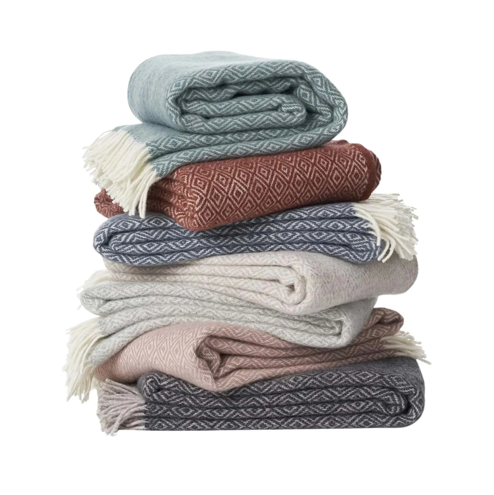 Uldplaid - 130x200 cm - 100% Lammeuld - Stella Light Grey