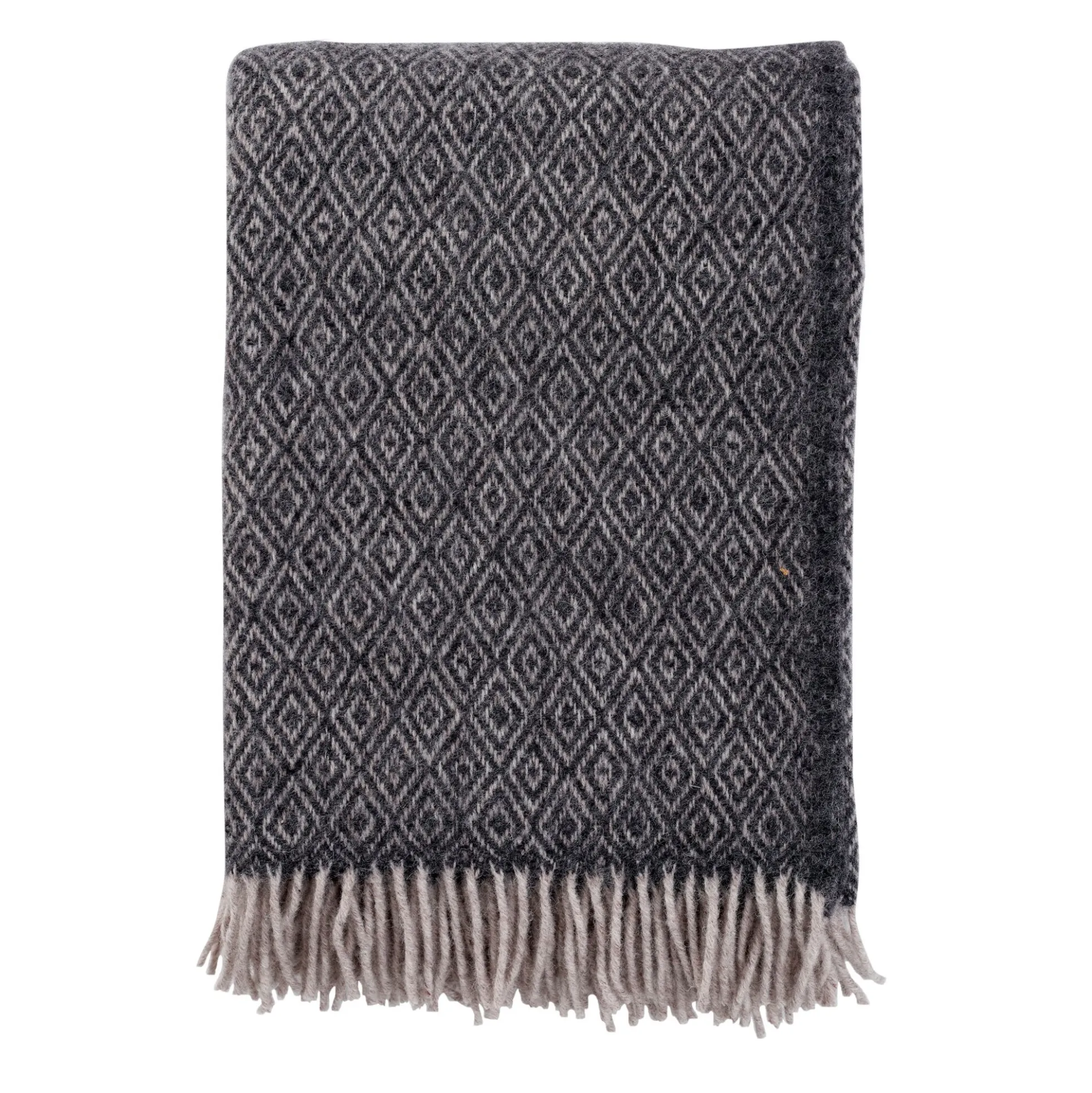 Uldplaid - 130x200 cm - 100% Lammeuld - Stella Coke Grey