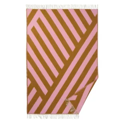 Uldplaid - 130x200 cm - 100% Lammeuld - Tangent Pink Caramel