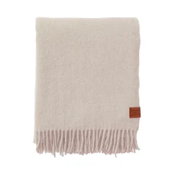 Uldplaid - 130x180 cm - Recycled uld/lammeuld - True Cream