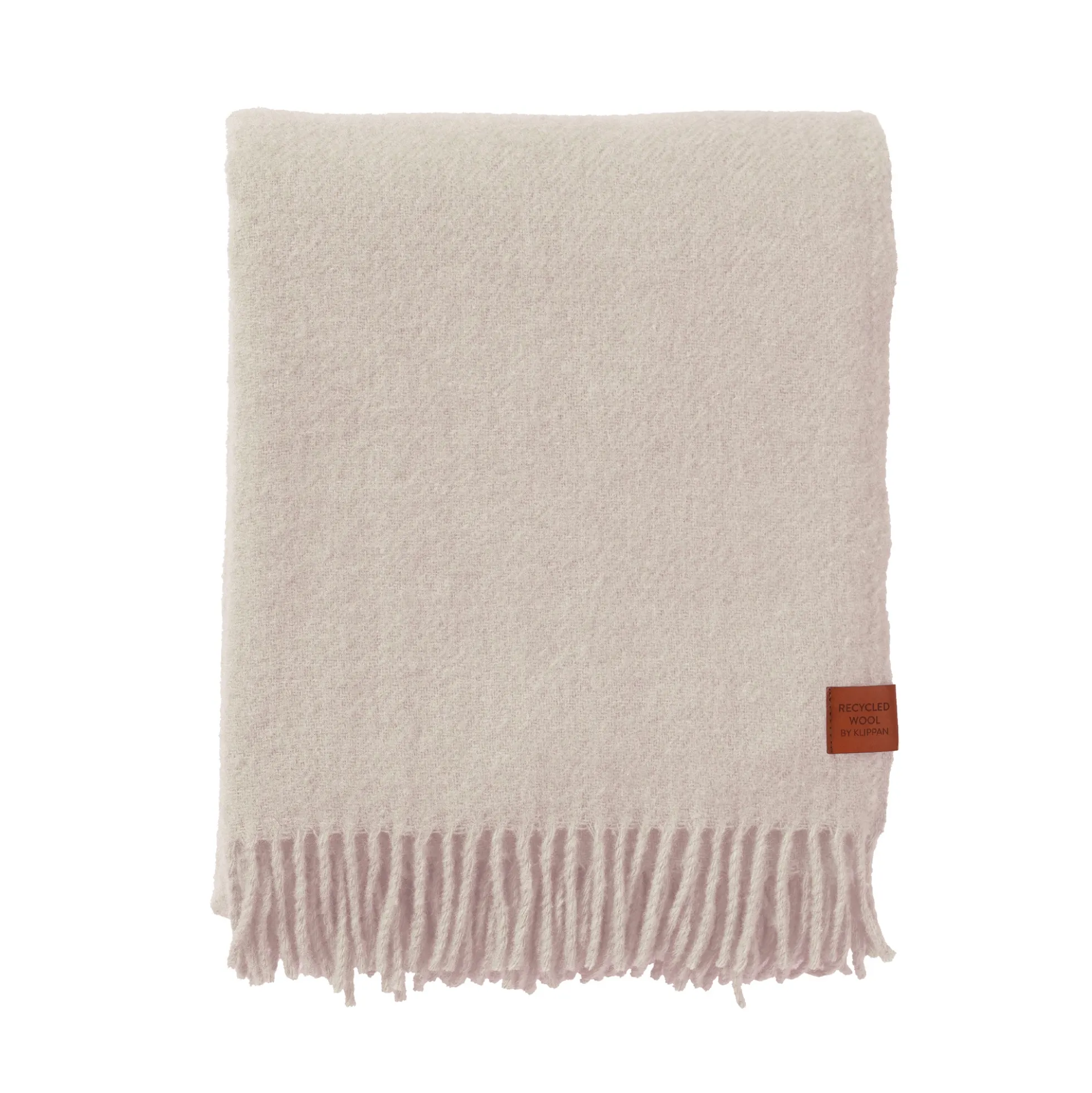 Uldplaid - 130x180 cm - Recycled uld/lammeuld - True Cream