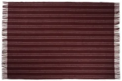 Uldplaid 130x200 cm - 100% Ren ny uld - Asgård vinrød
