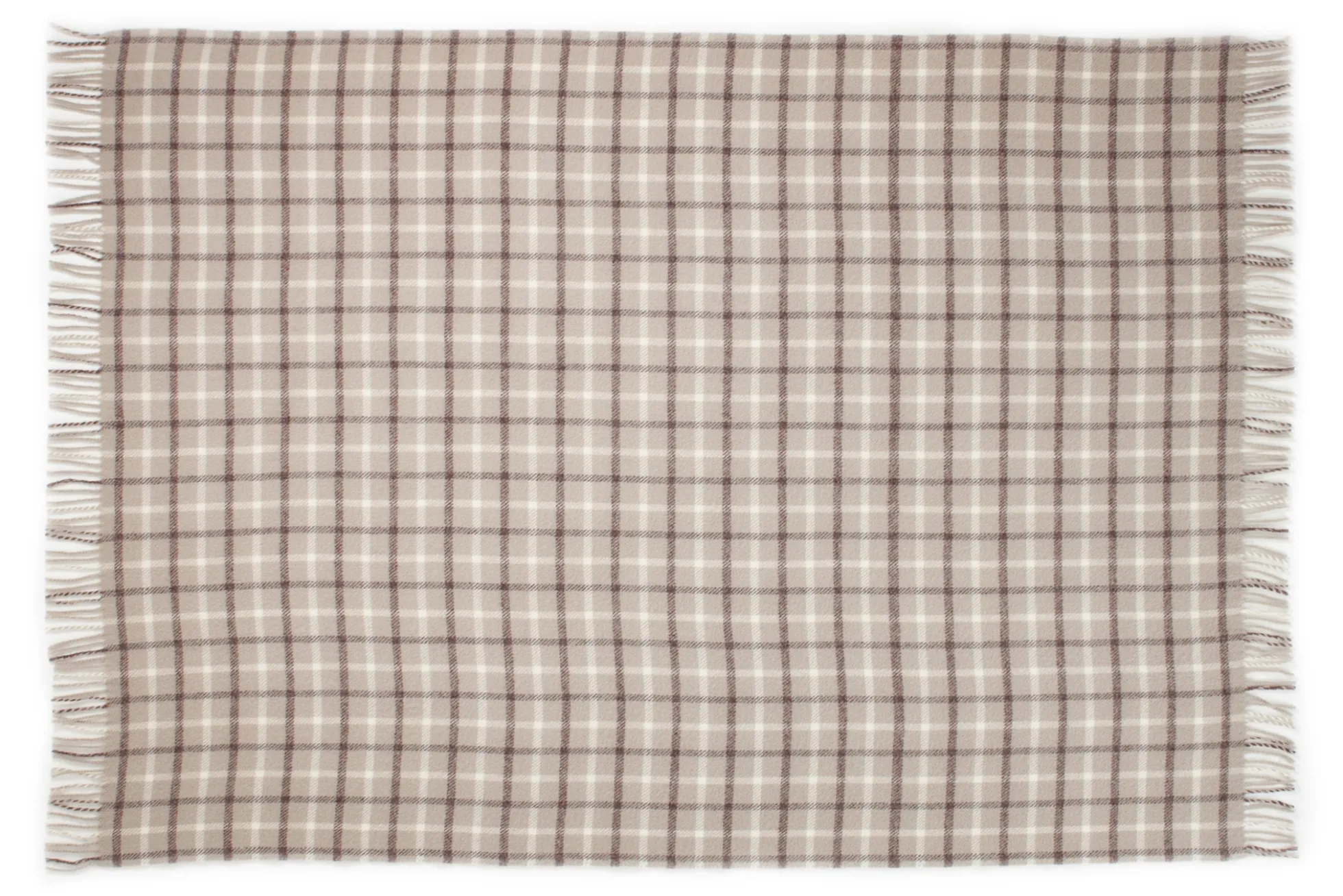 Uldplaid 130x200 cm - 100% Ren ny uld - Axel sand