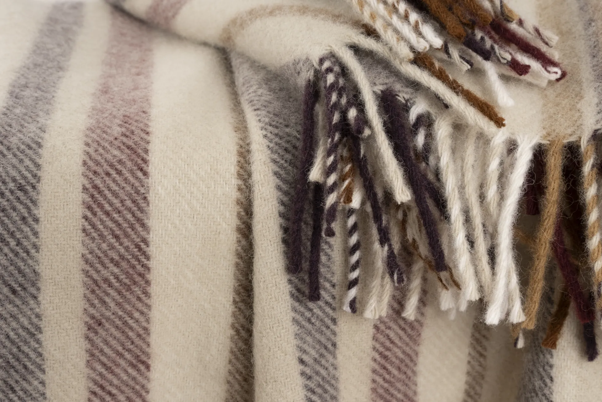 Uldplaid 130x200 cm - 100% Ren ny uld - Bifrost multi
