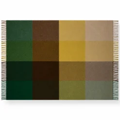 Uldplaid 130x200 cm - 100% Ren ny uld - Check grøn