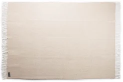 Uldplaid 130x200 cm - 100% Ren ny uld - Herringbone Sand