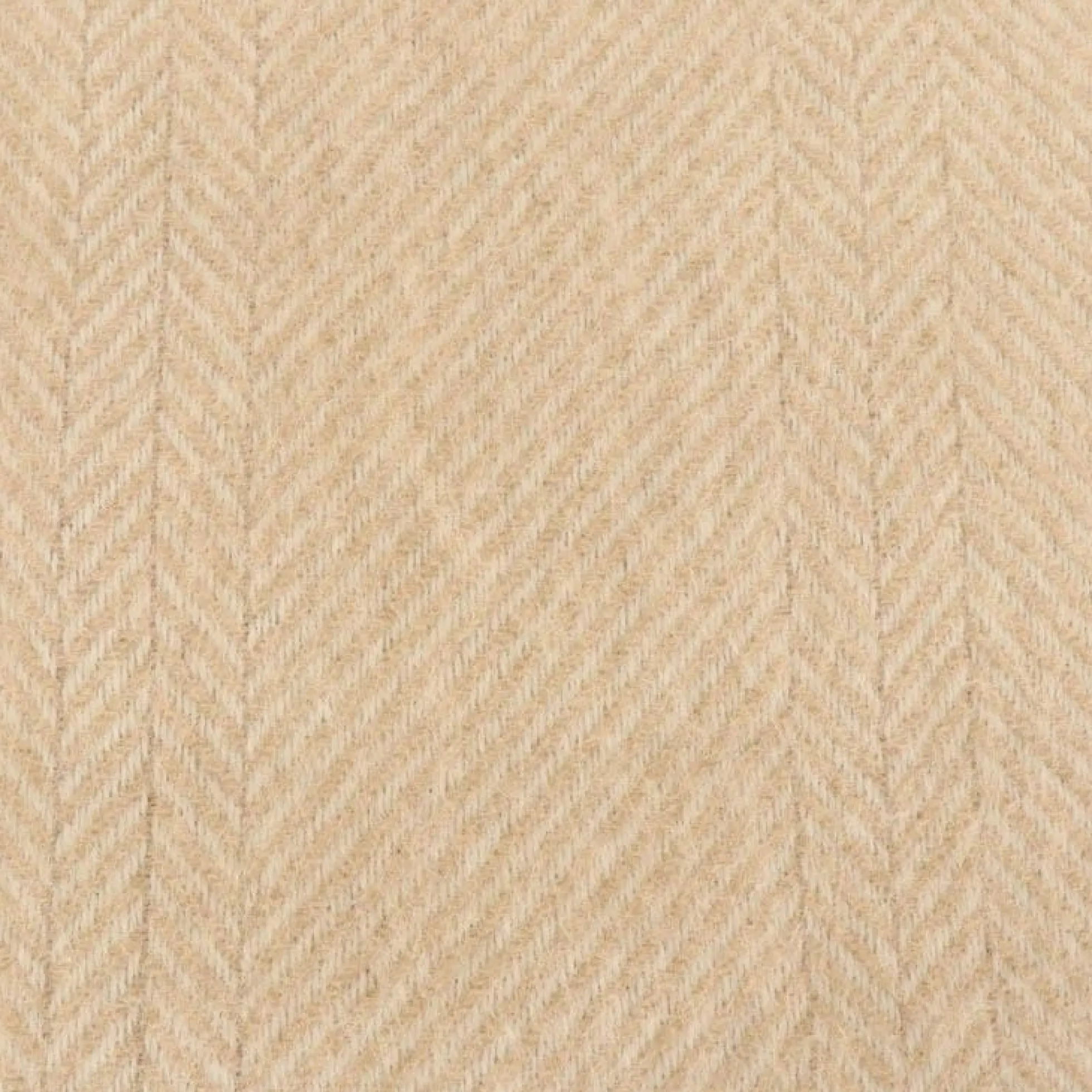 Uldplaid 130x200 cm - 100% Ren ny uld - Herringbone Sand