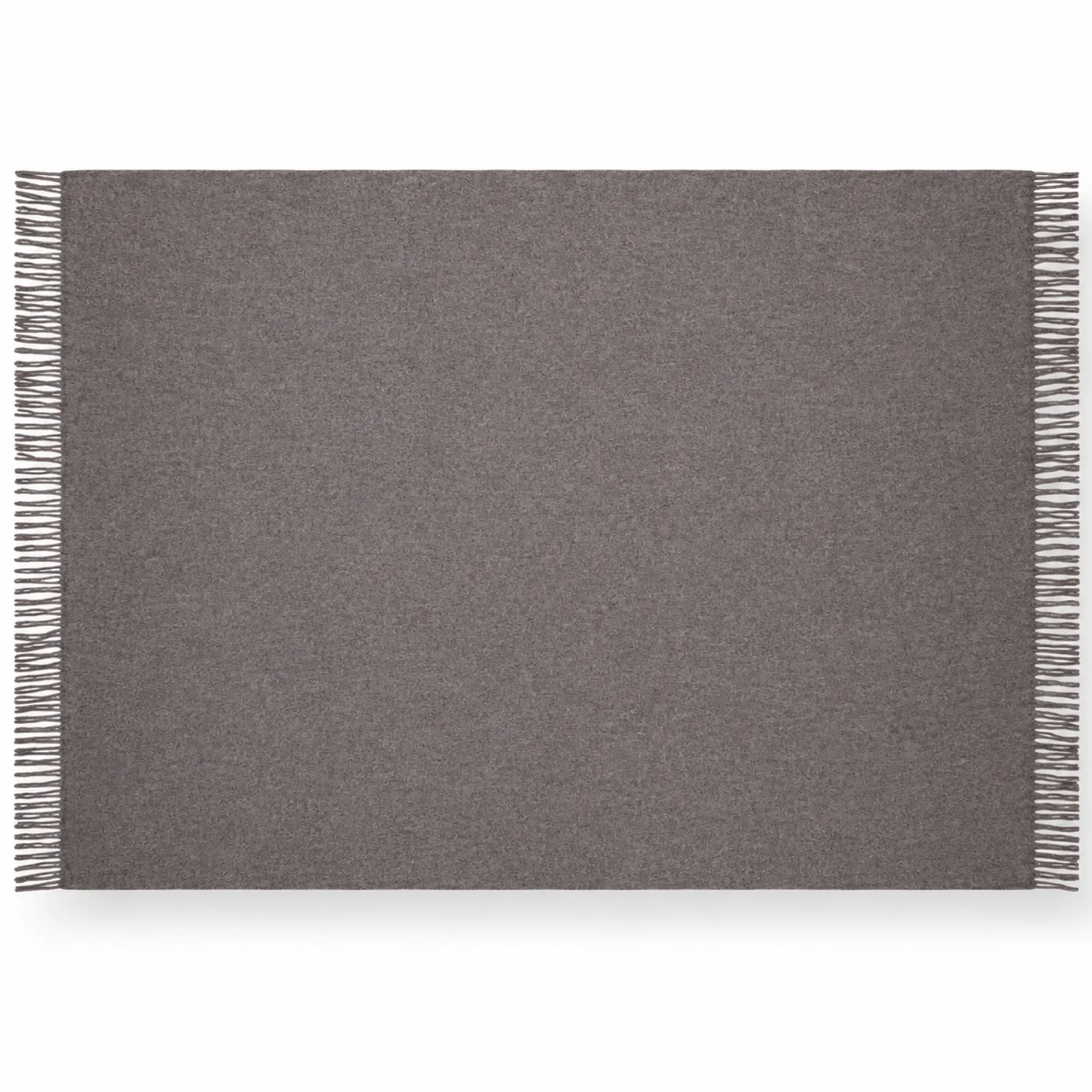 Uldplaid 130x200 cm - 100% Ren ny uld - Melange lysegrå
