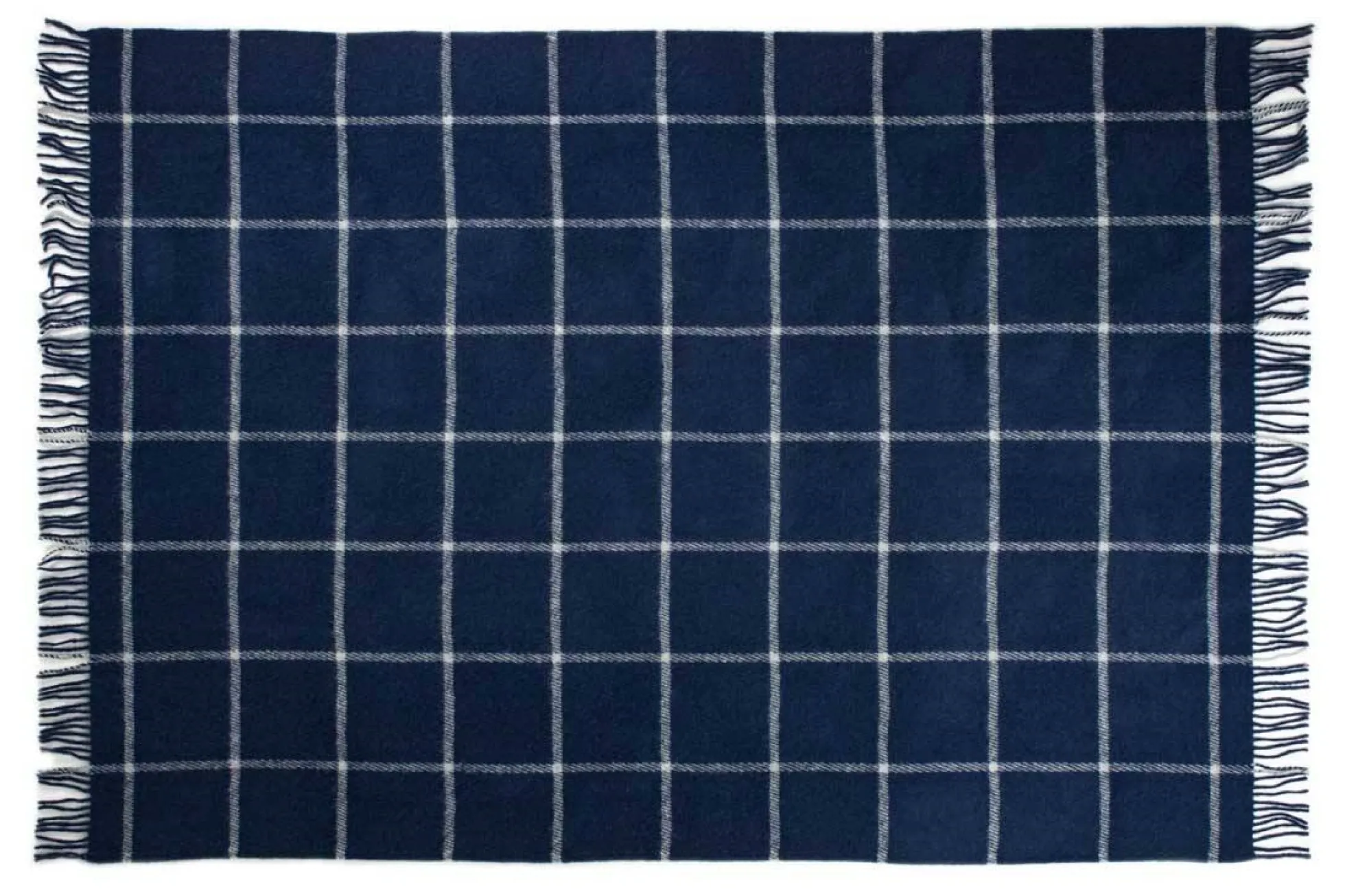 Uldplaid 130x200 cm - 100% Ren ny uld - Thor blå
