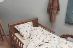 Undervands motiv sengetøj - 100% bomuld - Junior sengetøj 100x140 cm - Hvidt med undervands motiver