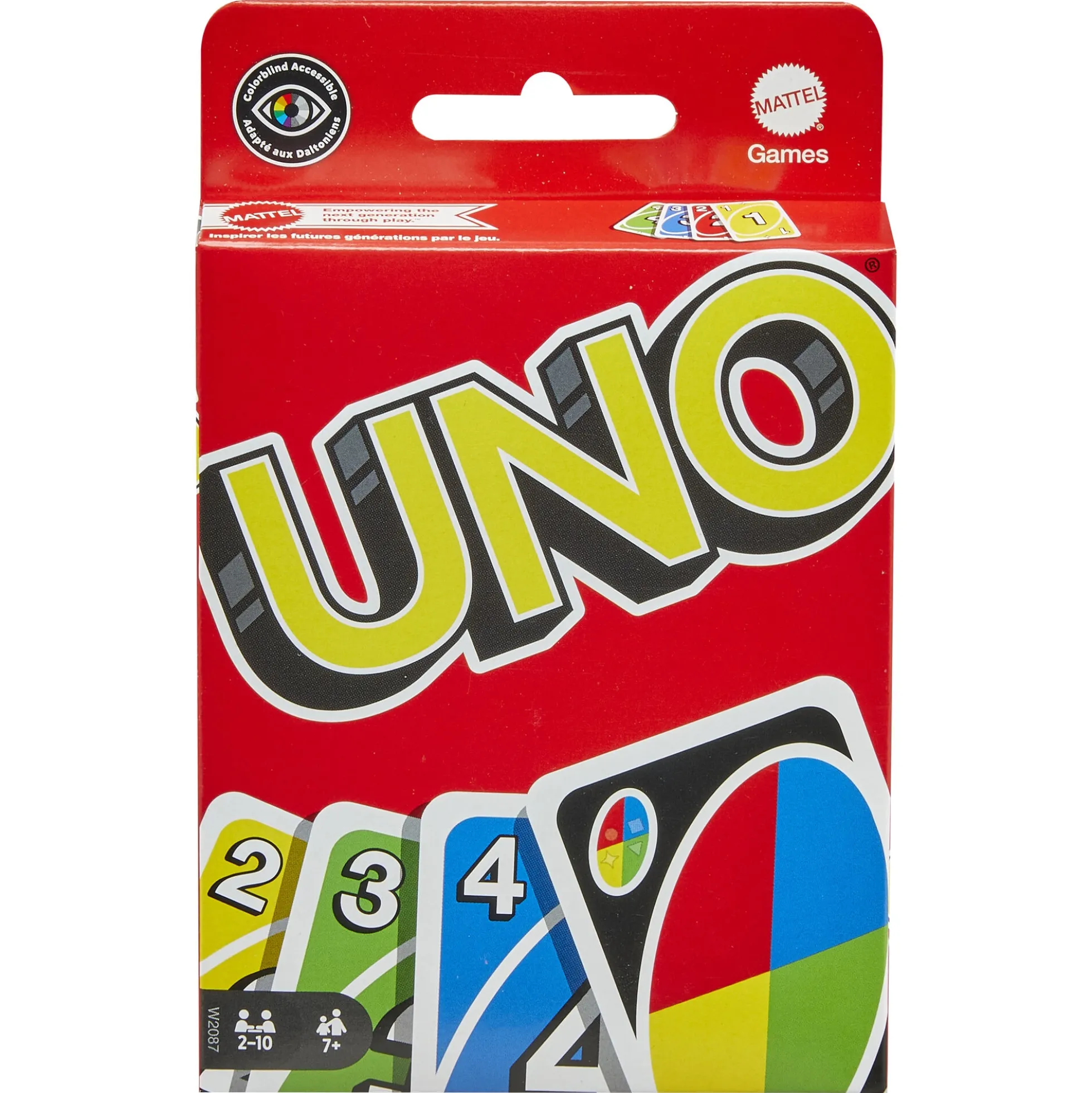 UNO kortspil - Klassisk familiespil med farver og tal