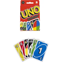 UNO kortspil - Klassisk familiespil med farver og tal