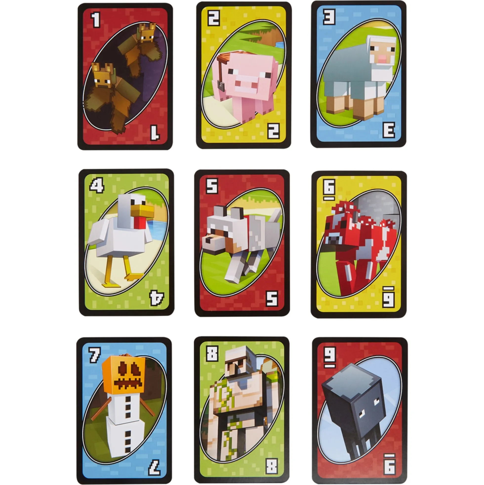 UNO Minecraft kortspil - familiespil med 112 kort og Creeper-regel - fra 7 år
