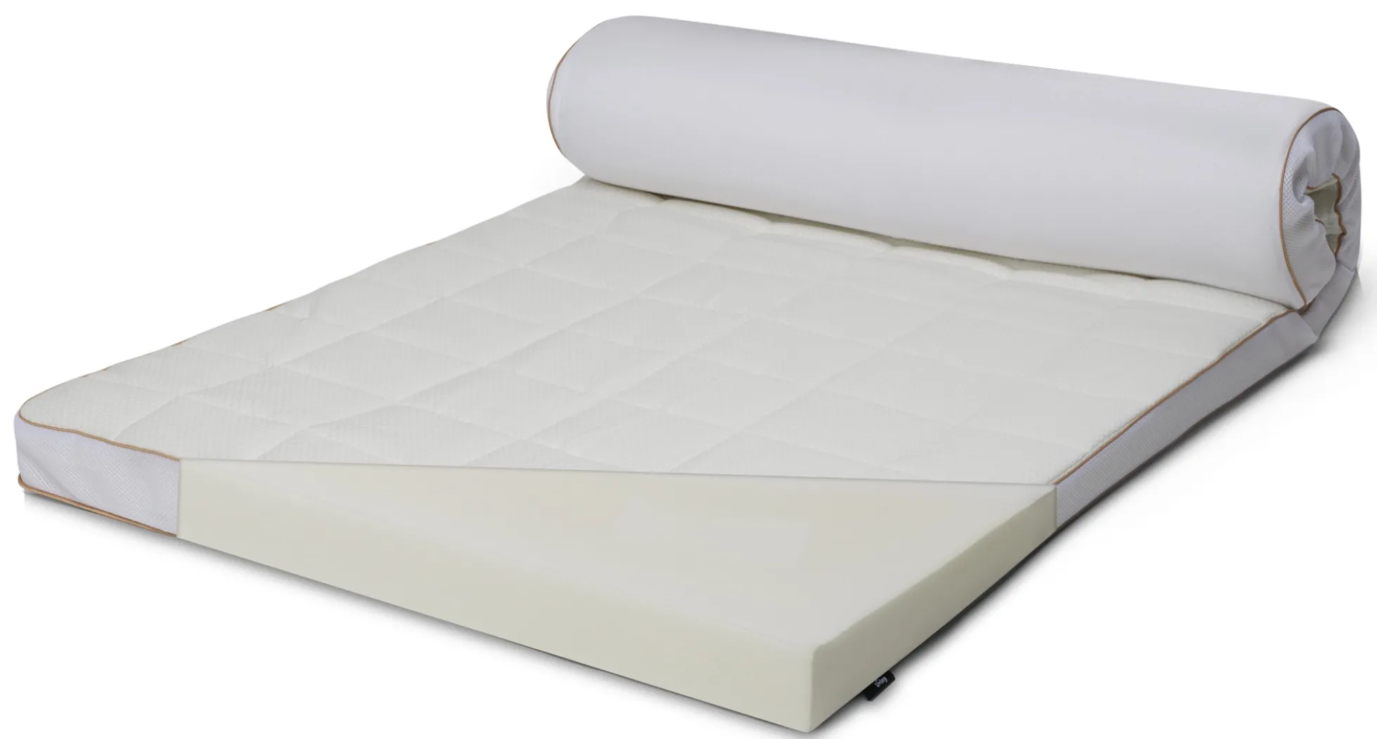 U-split topmadras - 180x200 cm 8 cm høj - NASA Memory skum - Borg Living - Ergonomisk topmadras