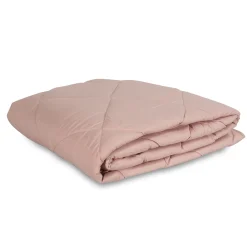 Vattæppe - 140x200 cm - Støvet rosa fiber sommerdyne af fibervat - Quiltet tæppe - IN Style