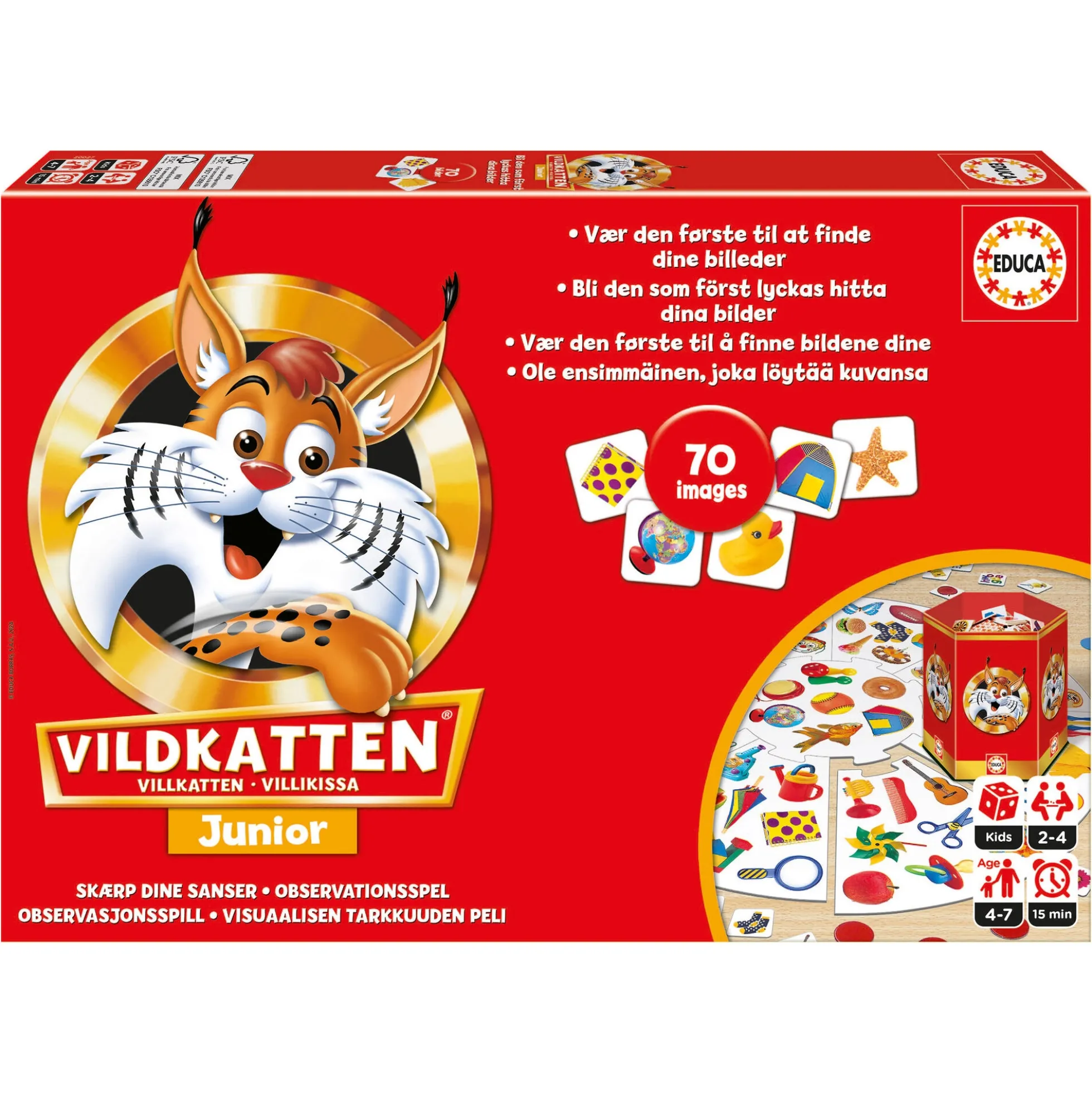 Vildkatten Junior 70 brætspil - Brætspil for de mindste