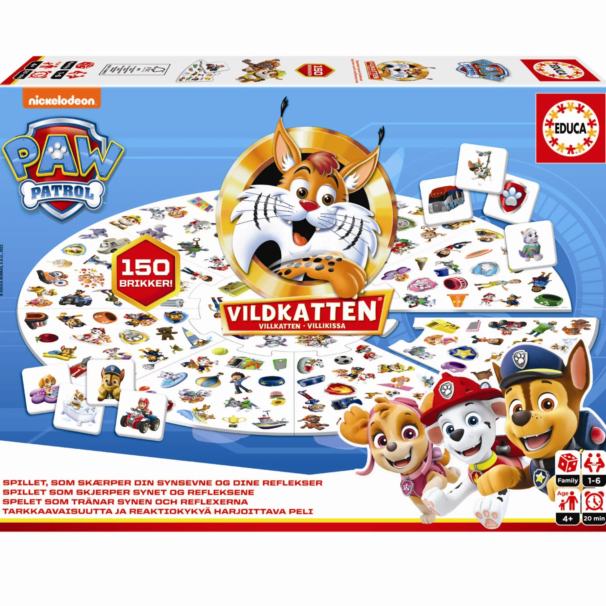 Vildkatten Paw Patrol - 150 brikker - Børnespil
