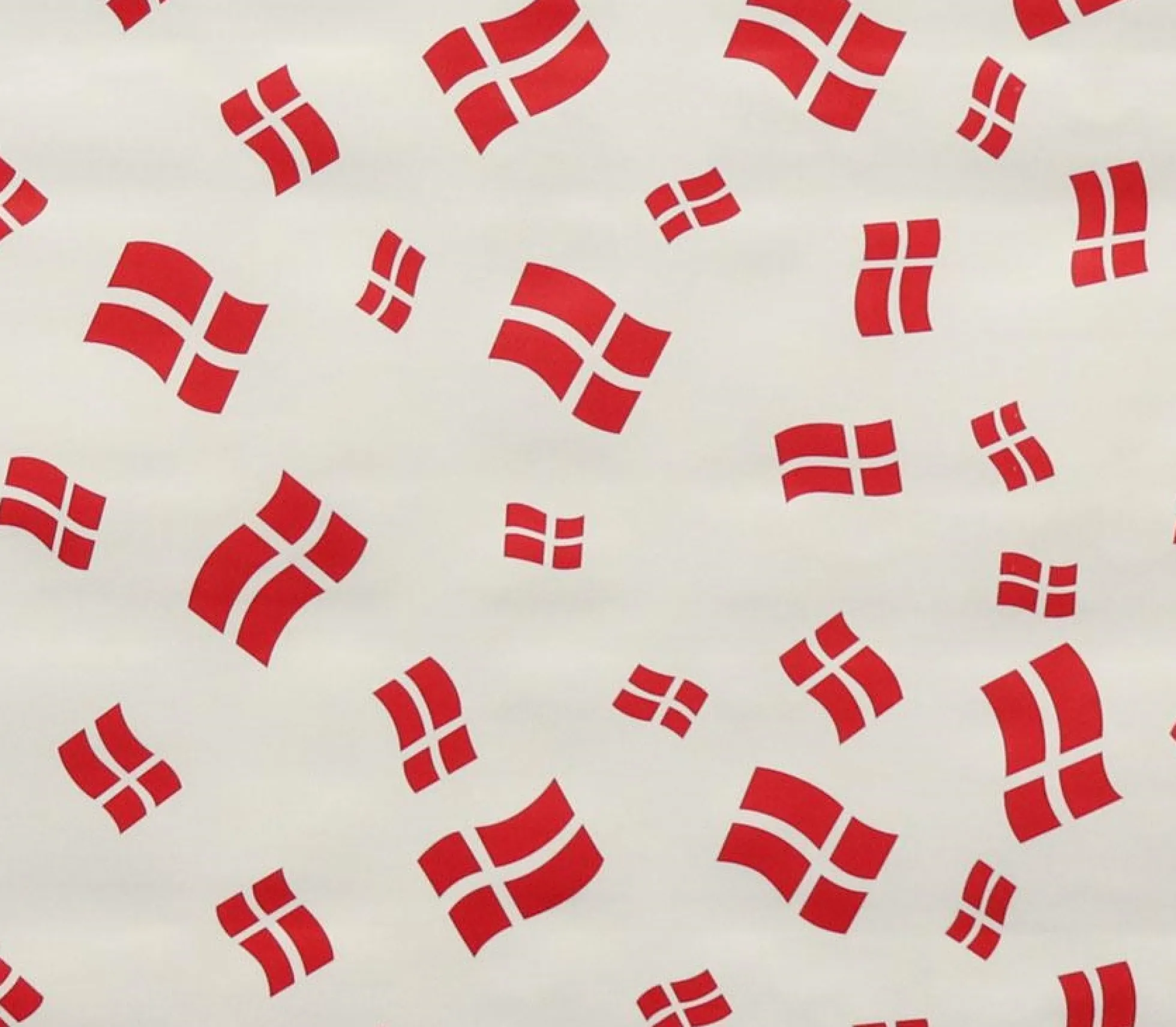 Voksdug - 20 meters rulle - Dannebrosflag - 140 cm. bred