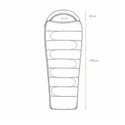 Voksen sovepose 75x220 cm - Sort
