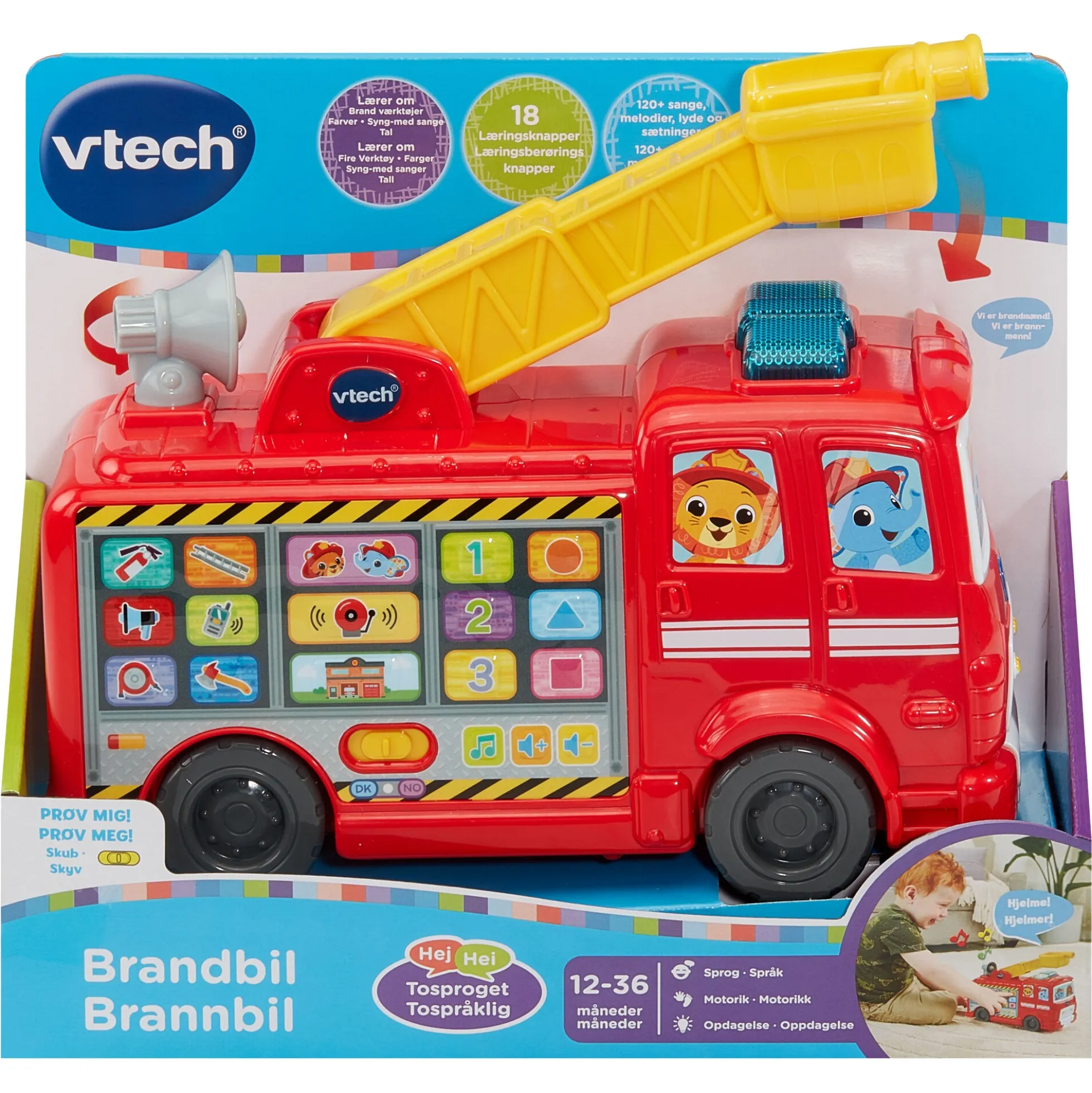 VTech Rescue Buddies Fire Engine interaktiv brandbil