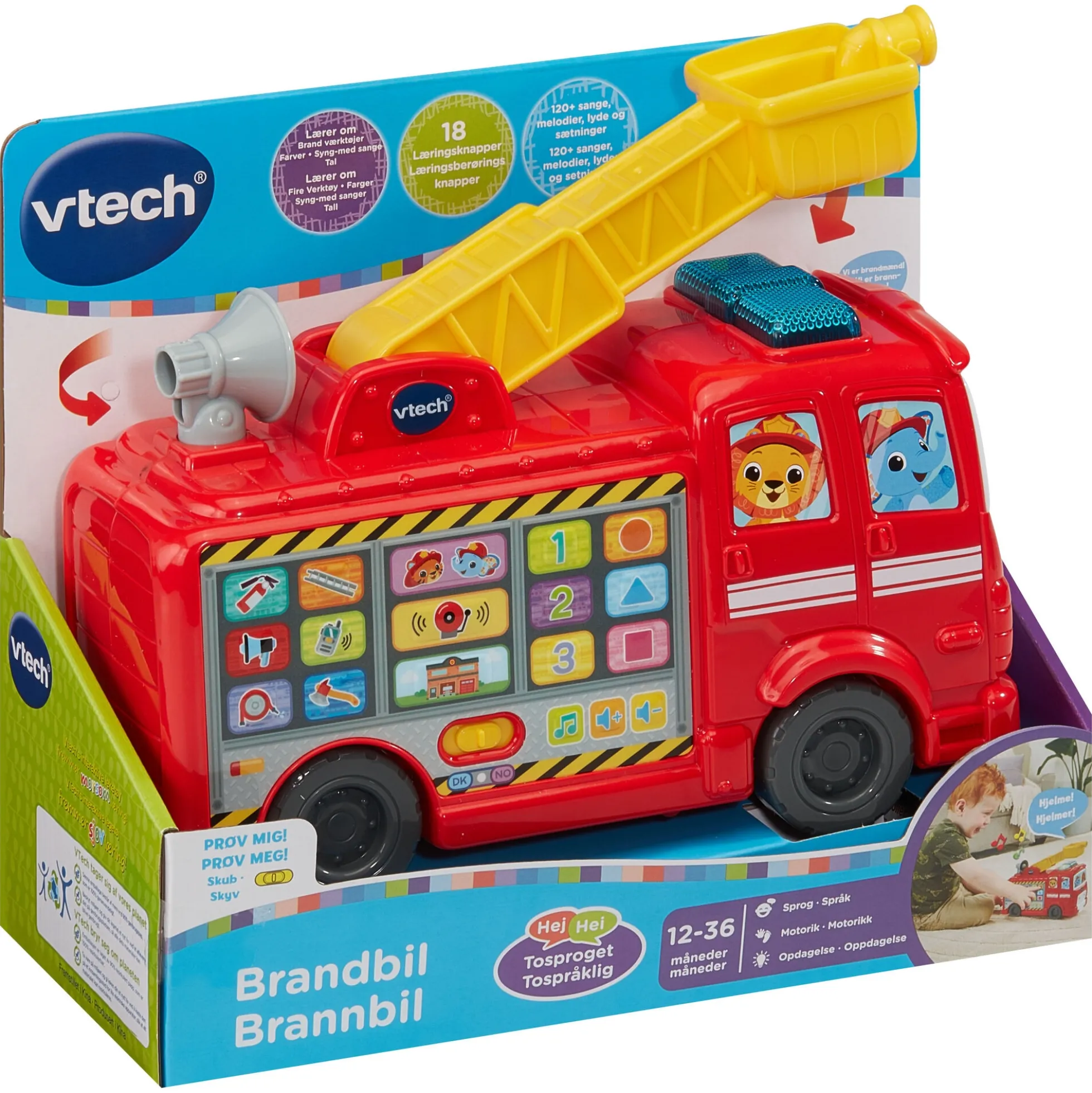 VTech Rescue Buddies Fire Engine interaktiv brandbil